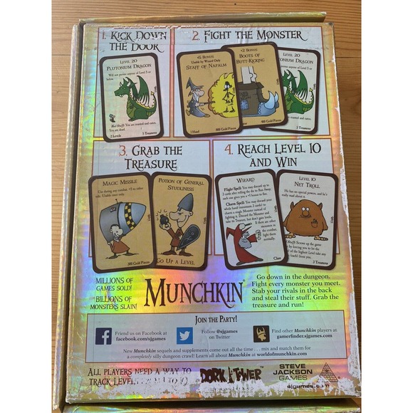 Munchkin Steve Jackson Games Fight The Monsters Grab The Treasures Complete. - Picture 3 of 3